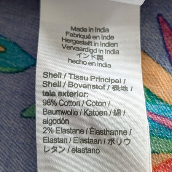 J. Crew Top Size 8 Tropical Floral Tie-back Strappy Flowy Spaghetti Strap #BQ035 - Picture 15 of 16